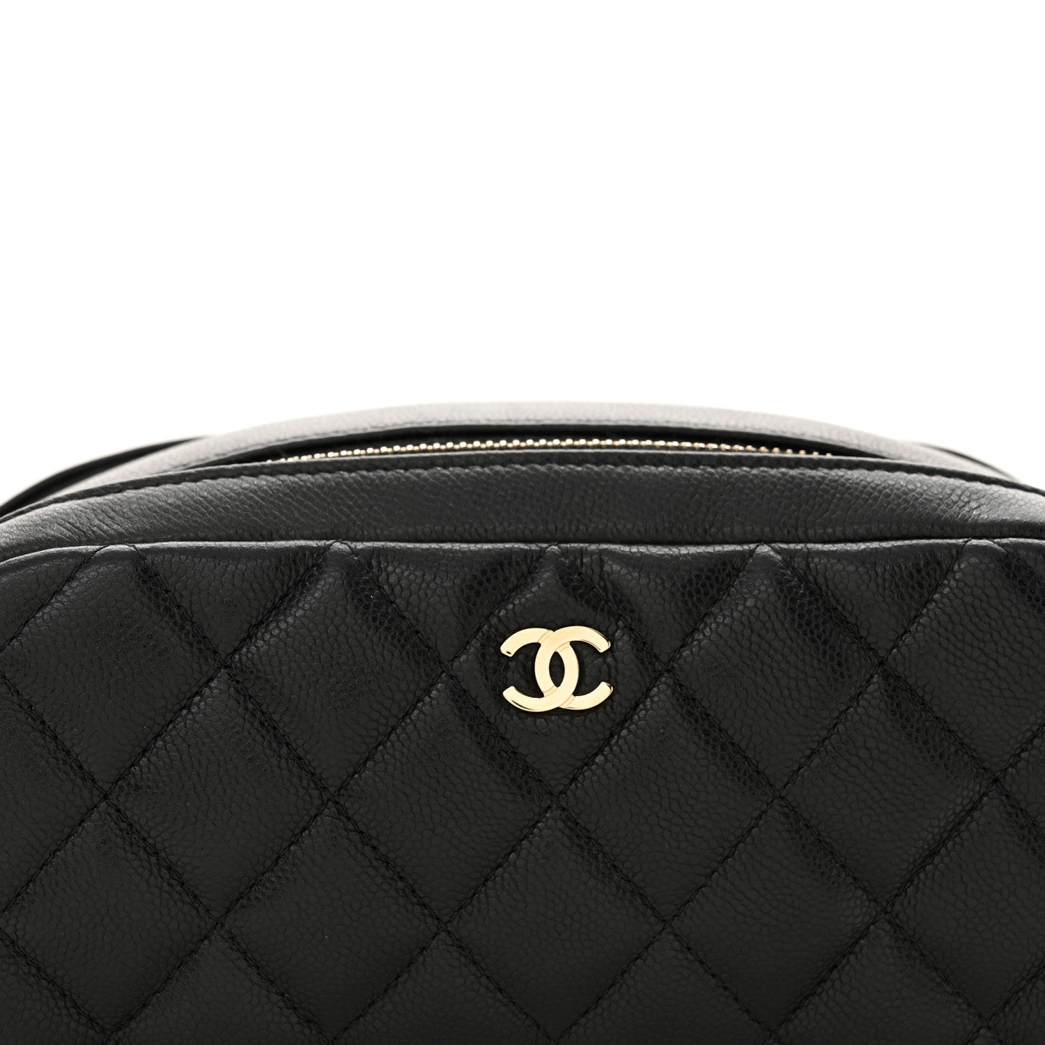 Chanel Caviar Quilted Toiletry Case With Chain Black 8 of 11