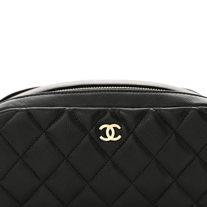 Chanel Caviar Quilted Toiletry Case With Chain Black 8 of 11