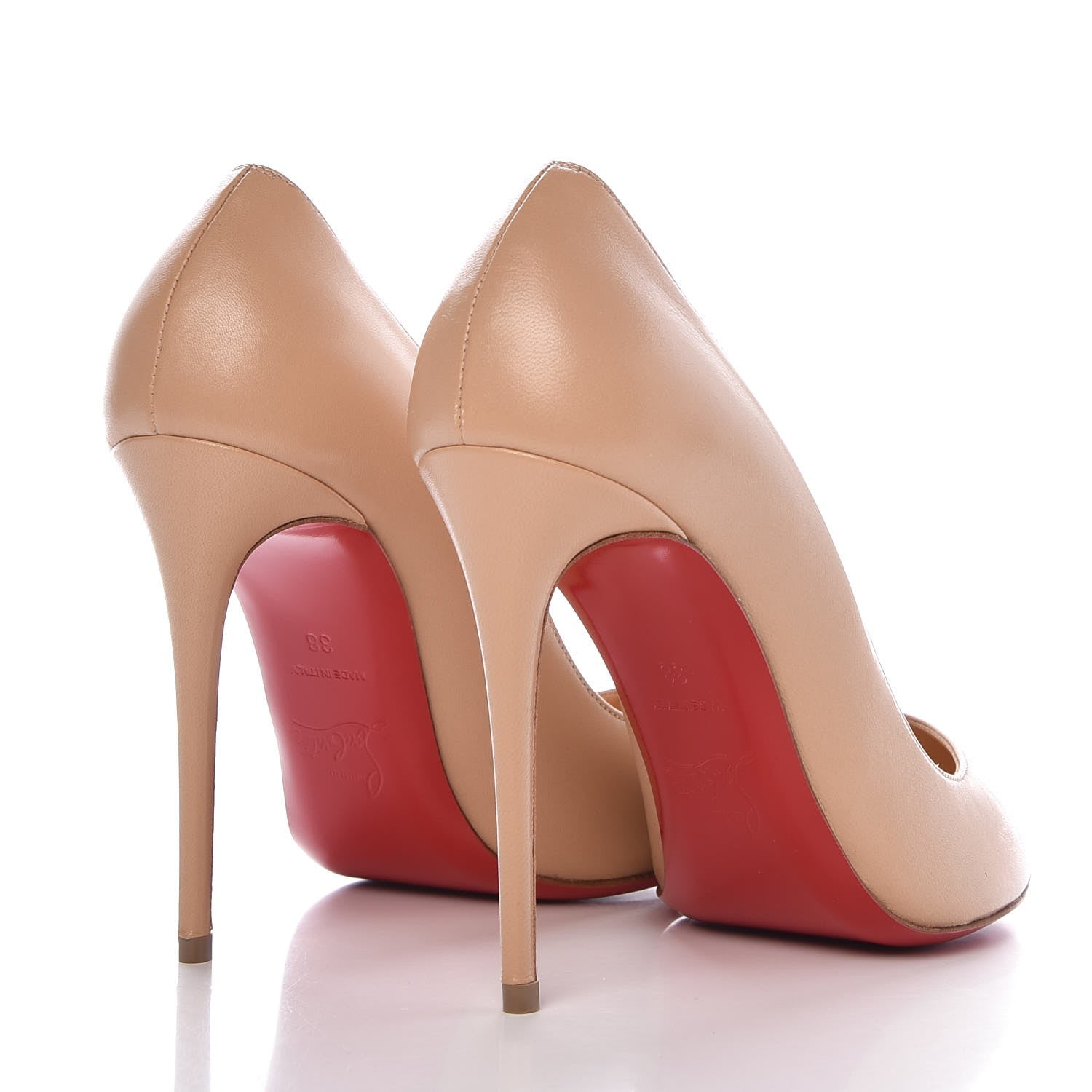 Christian Louboutin Shiny Nappa Breche 100 Pumps 38 Doudou 4 of 7