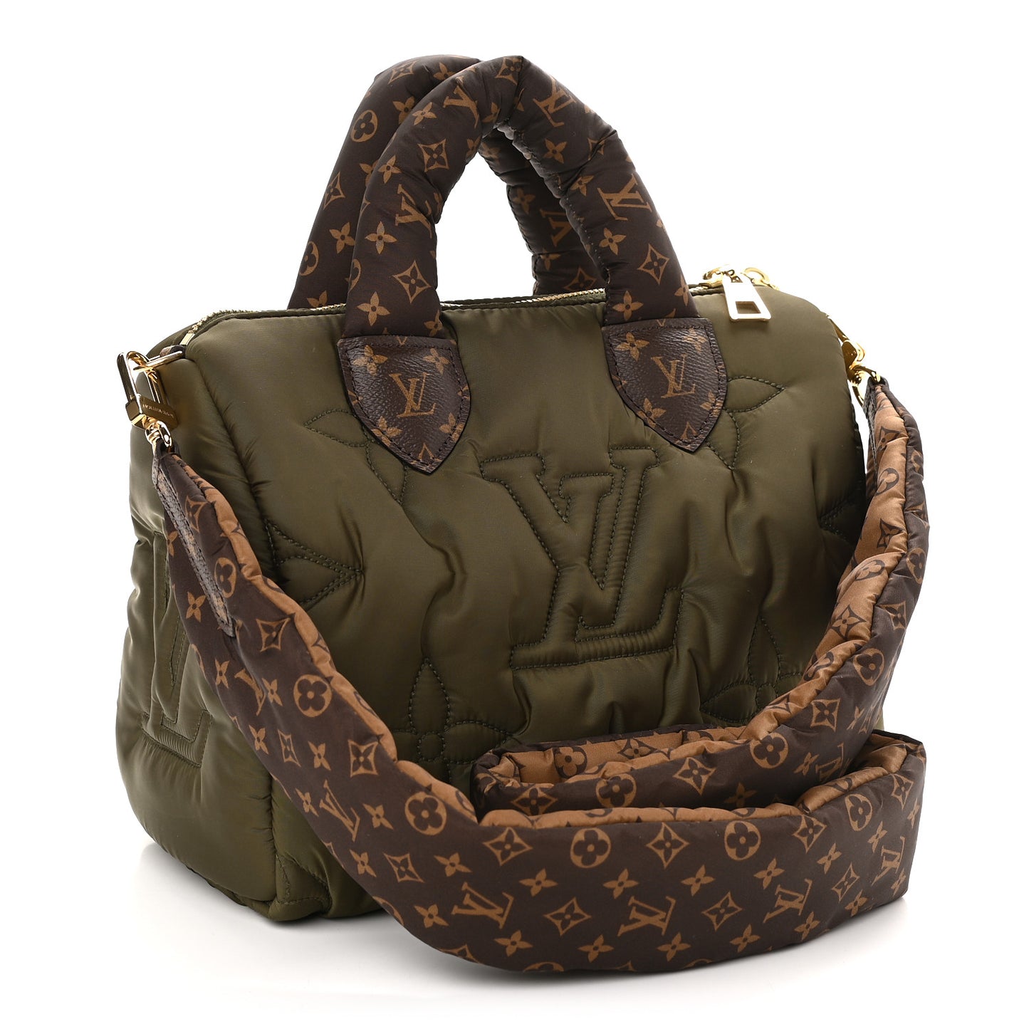 Econyl Mini Monogram Pillow Speedy Bandouliere 25 Khaki