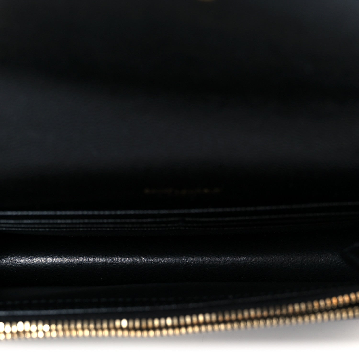 Saint Laurent Grain De Poudre Matelasse Chevron Monogram Envelope Chain Wallet Black 7 of 20