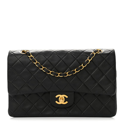Chanel Lambskin Quilted Medium Double Flap Black 1 of 14