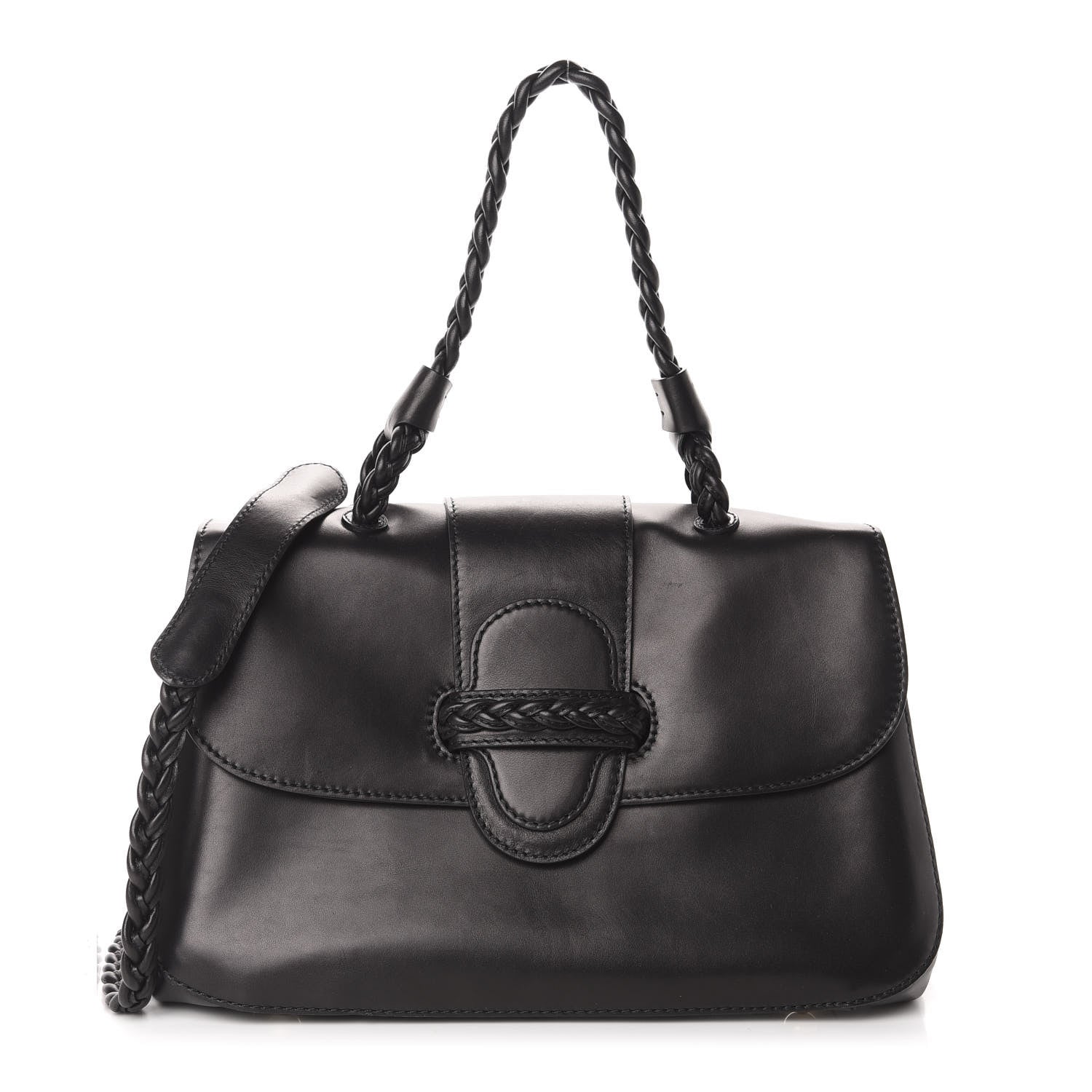 Valentino Garavani Calfskin Histoire Flap Black 1 of 10