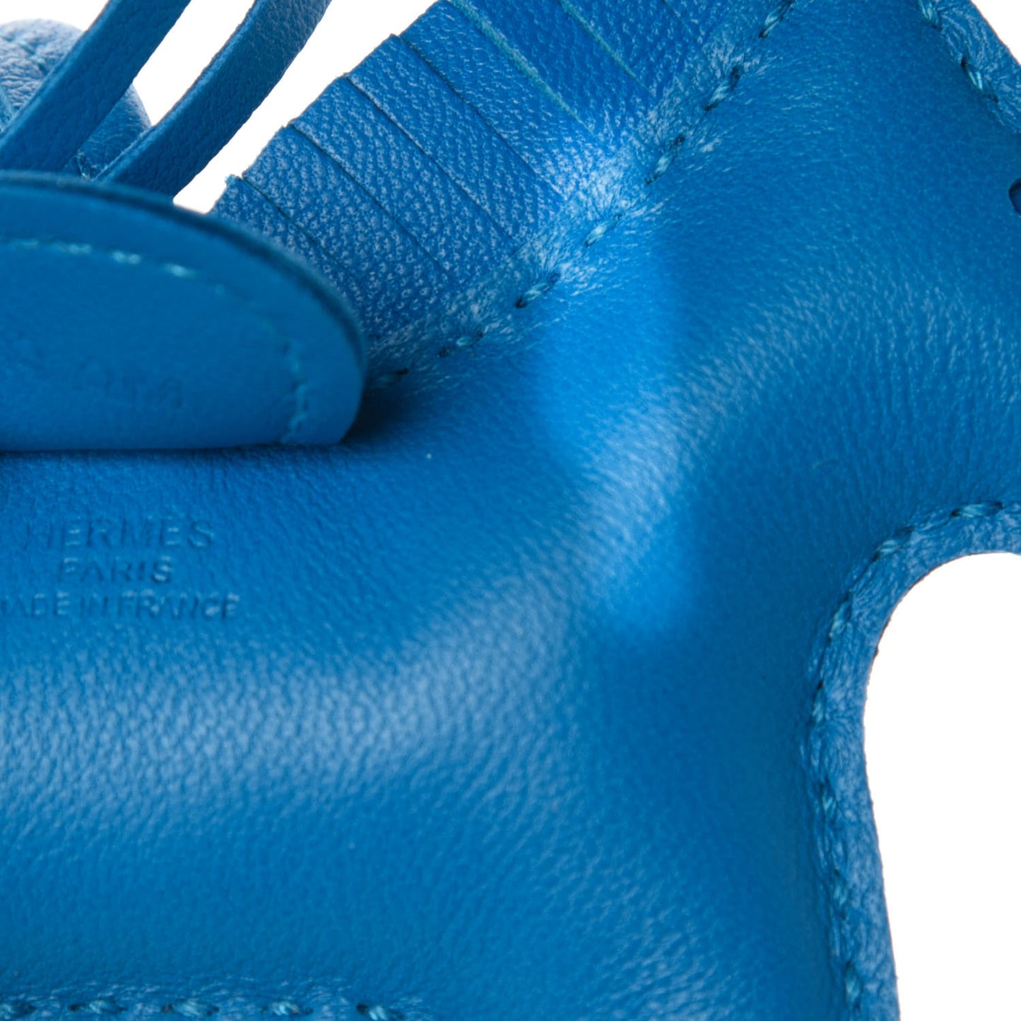 Milo Lambskin Grigri Rodeo Horse Bag Charm PM Bleu Zanzibar