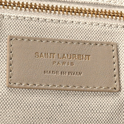 Saint Laurent Nubuck Suede Quilted Maxi Icare Shopping Tote Beige 7 of 13