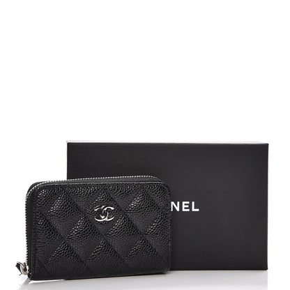 Chanel Caviar Quilted Zip Coin Purse Black 8 of 8