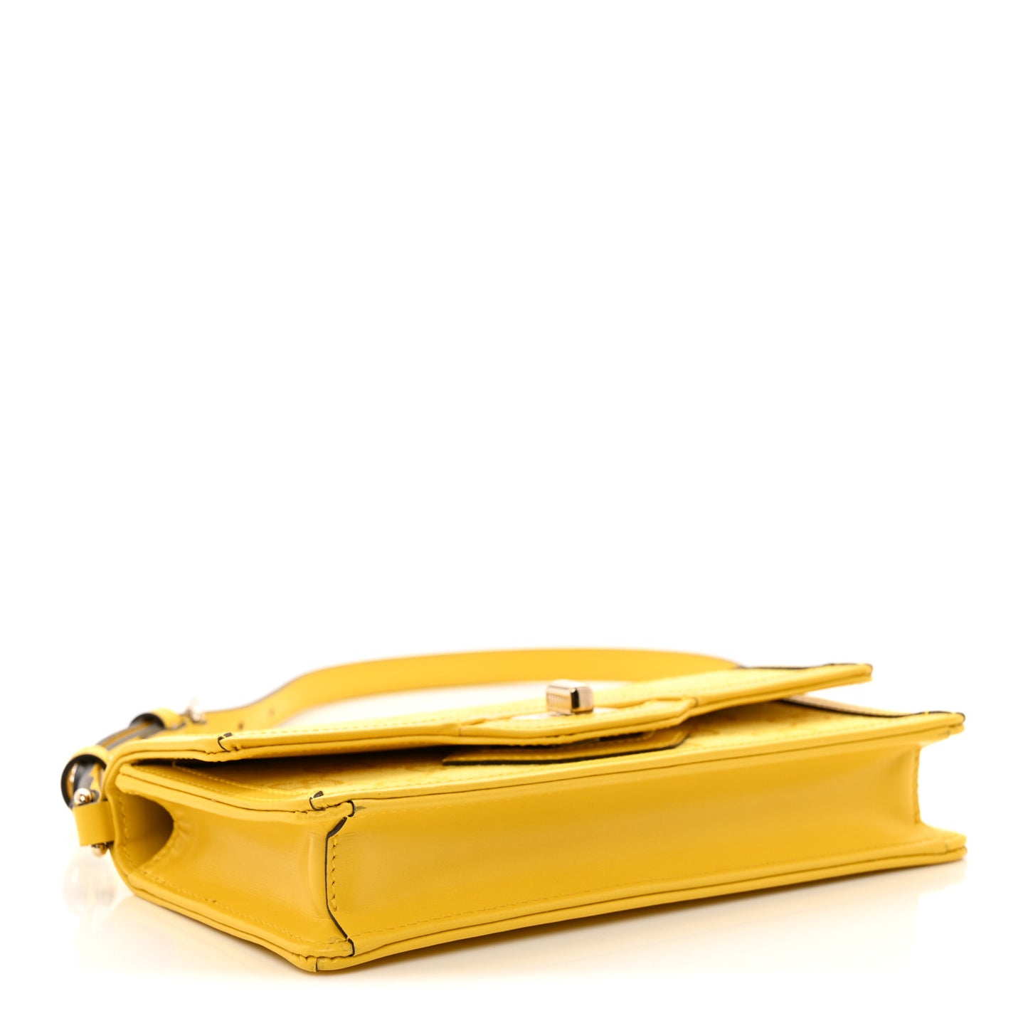GG Monogram Textured Dollar Calfskin Small Luce Shoulder Bag Yellow
