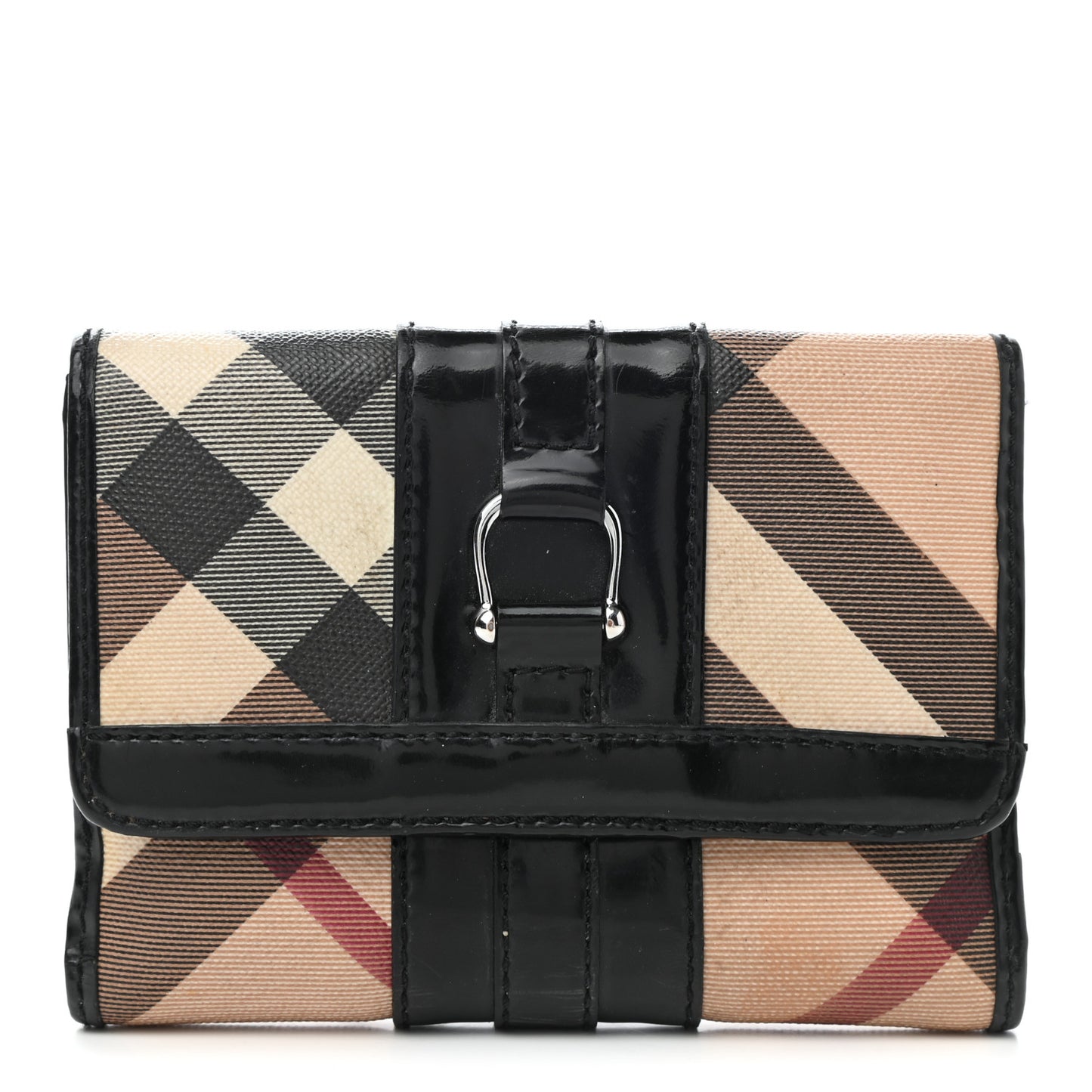 Nova Check Penrose Compact Wallet Black