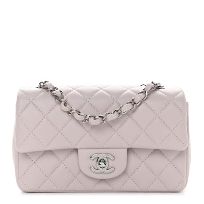 Chanel Lambskin Quilted Mini Rectangular Flap Light Purple 1 of 9