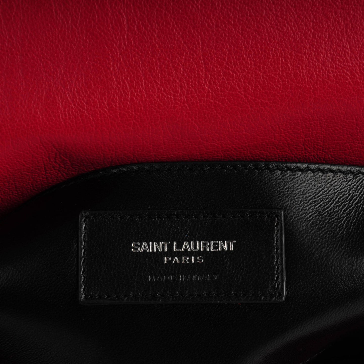 Sheepskin Matelasse Chevron Monogram Medium College Bag Rouge