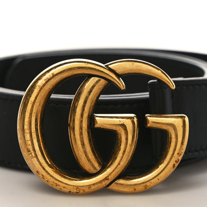 Gucci Calfskin Double G 40mm Belt 75 30 Black 3 of 5