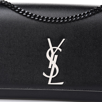 Saint Laurent Grain De Poudre Medium Classic Monogram Kate Satchel Black White 11 of 11