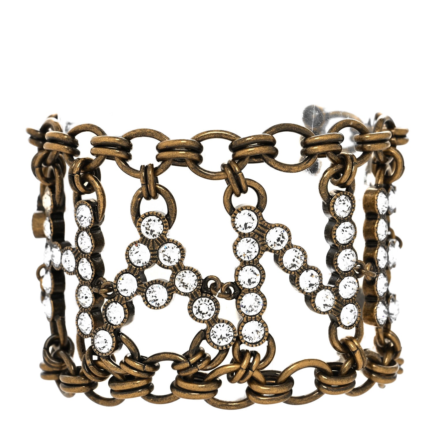 Chanel Crystal City of Lights Chain Bracelet Gold 1 of 6