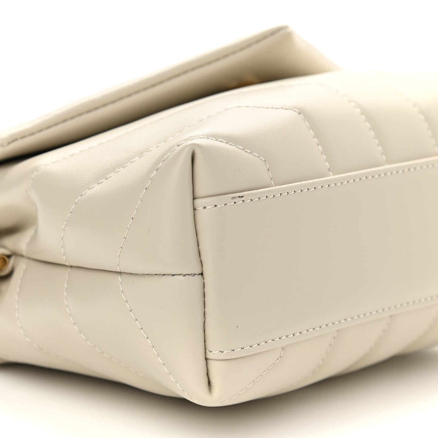 Calfskin Y Quilted Monogram Toy Loulou Crossbody Bag Ivory