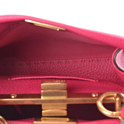 Fendi Cuoio Romano Selleria Mini Peekaboo Iconic Satchel Fuxia 5 of 10