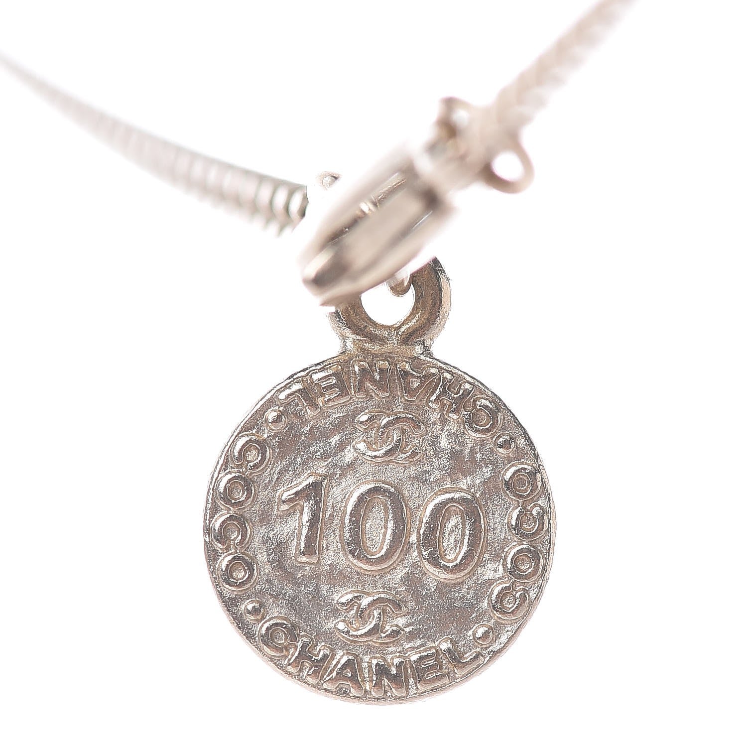 Chanel Crystal CC 100 Anniversary Necklace Gold 4 of 6