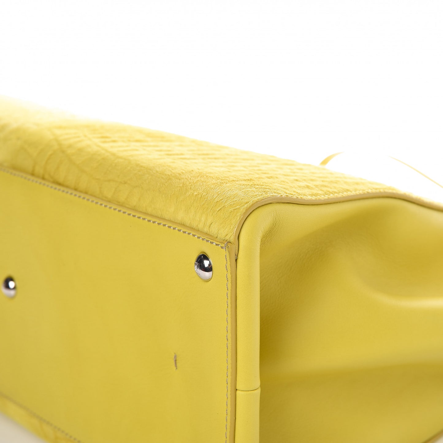 Vitello Calf Hair Crocodile Embossed Large 3Jours Tote Sunflower Cedro