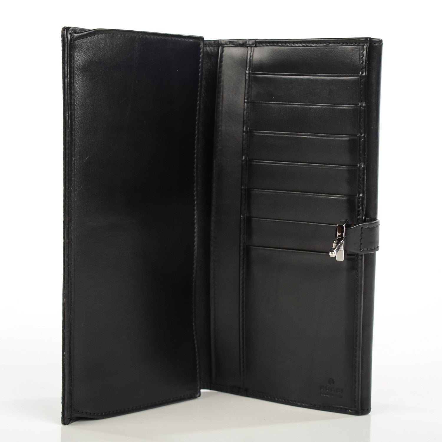 Gucci Monogram Continental Bardot Wallet Black 6 of 8