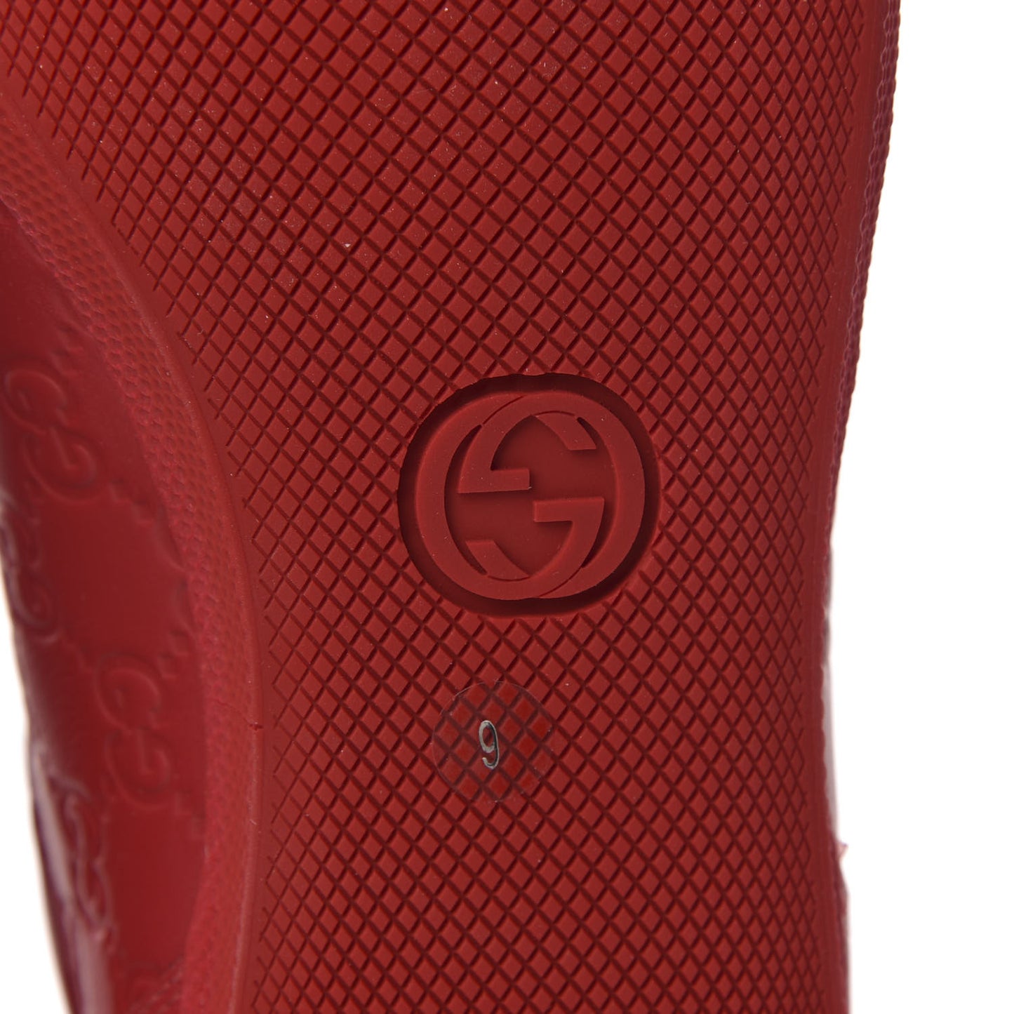 Guccissima Mens High Top Sneakers 9 Rosso