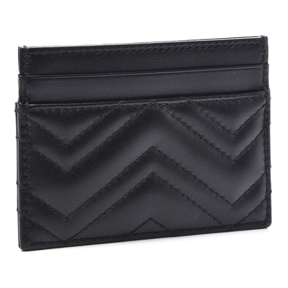 Gucci Calfskin Matelasse GG Marmont Card Holder Black 2 of 8