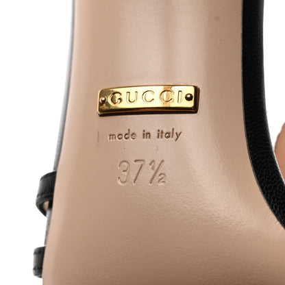 Gucci Malaga Kid Ophelia High Heel Sandals 37.5 Black 7 of 7