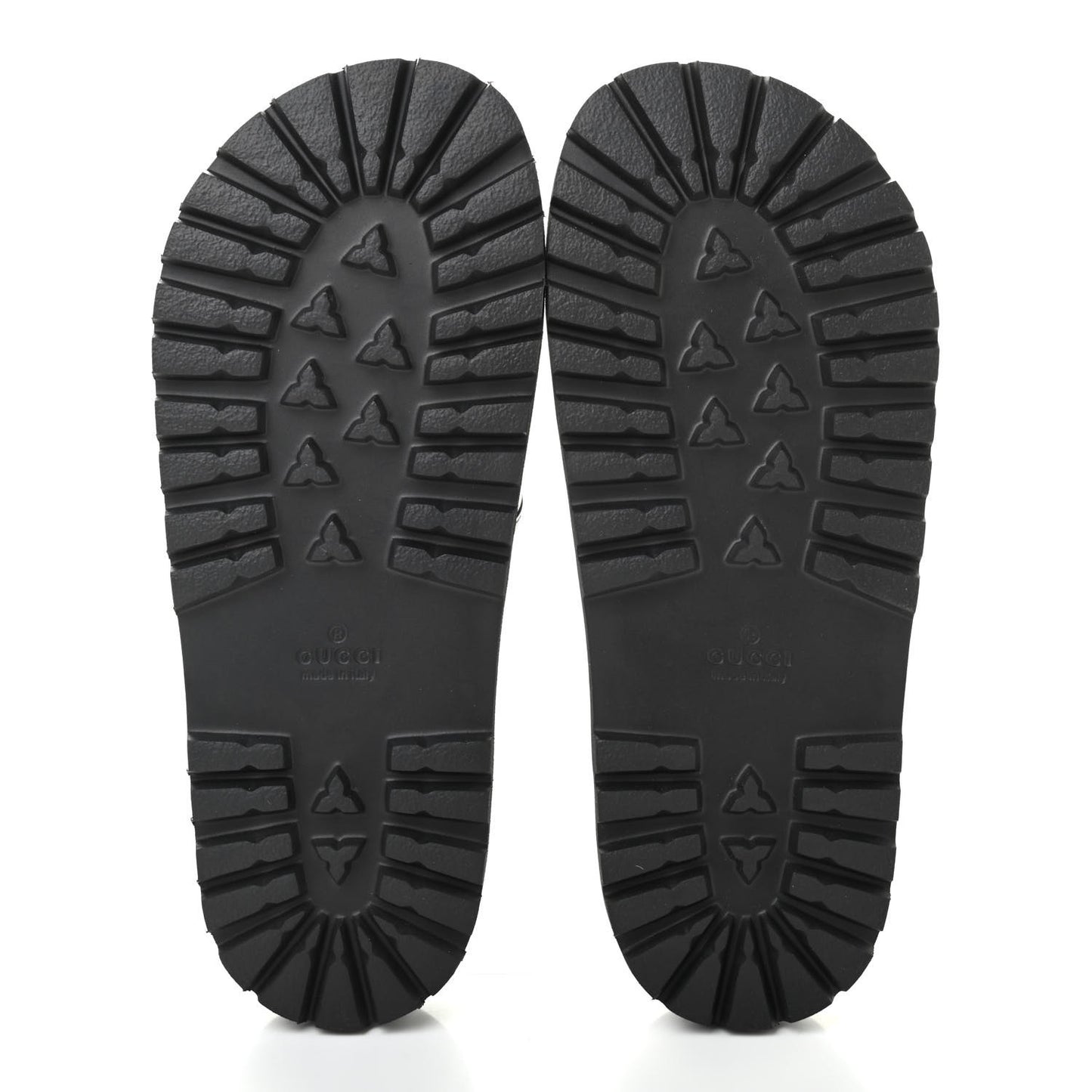 Guccissima Mens Lug Sole Slide Sandals 6 Black