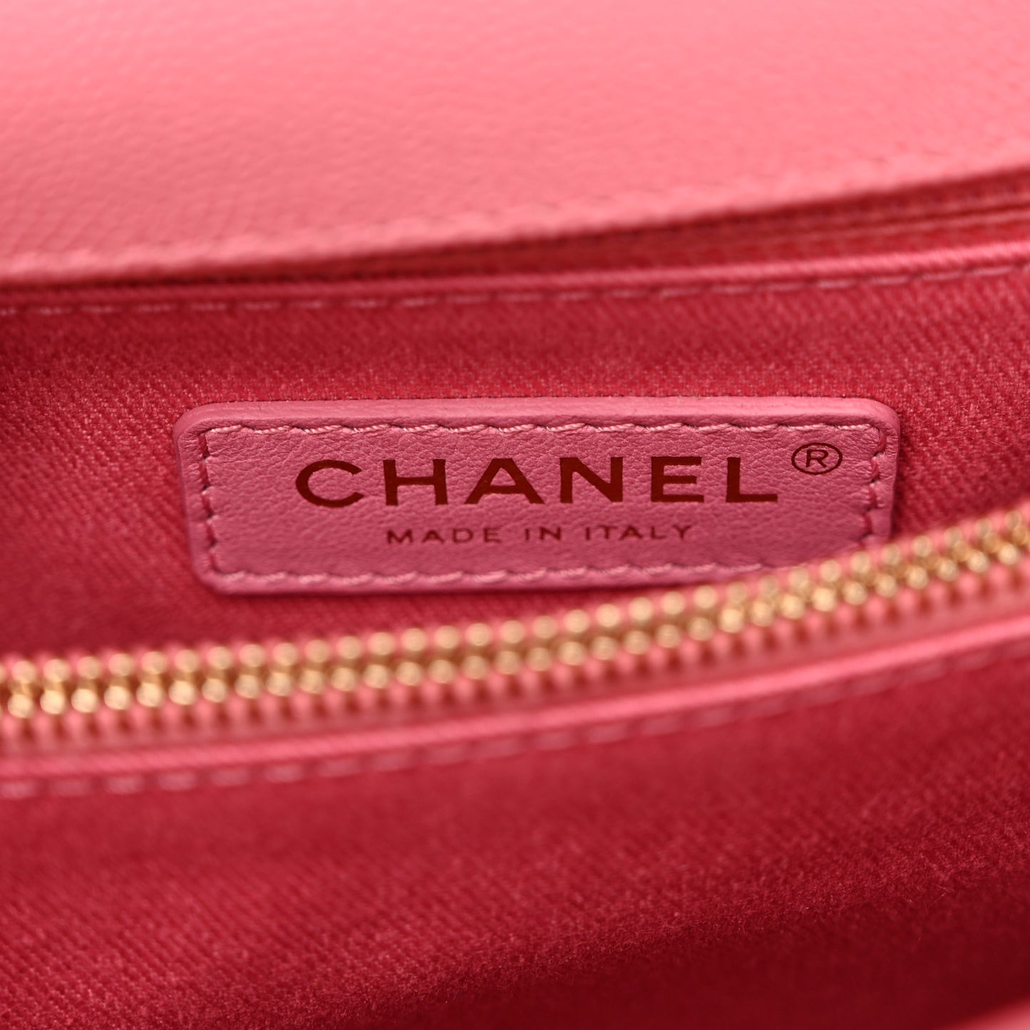 Caviar Chevron Quilted Small Coco Handle Flap Pink