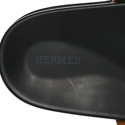 Hermes Calfskin Mens Chypre Sandals 43 Gold 8 of 11