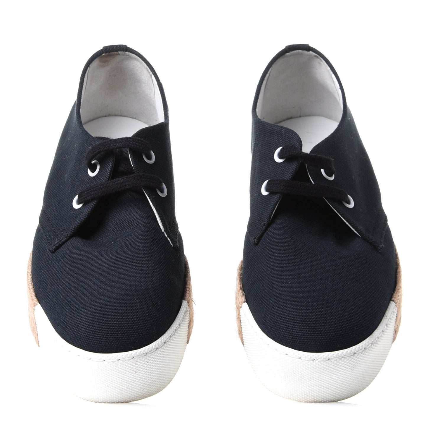 Cotton Canvas Womens Rosa Espadrille Sneakers 36 Black