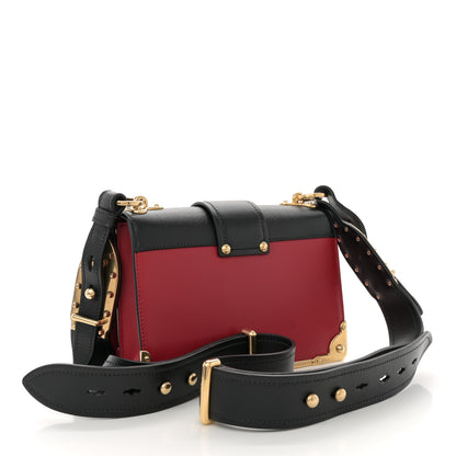 Prada City Calfskin Saffiano Cahier Hearts Bag Fuoco Black 3 of 12