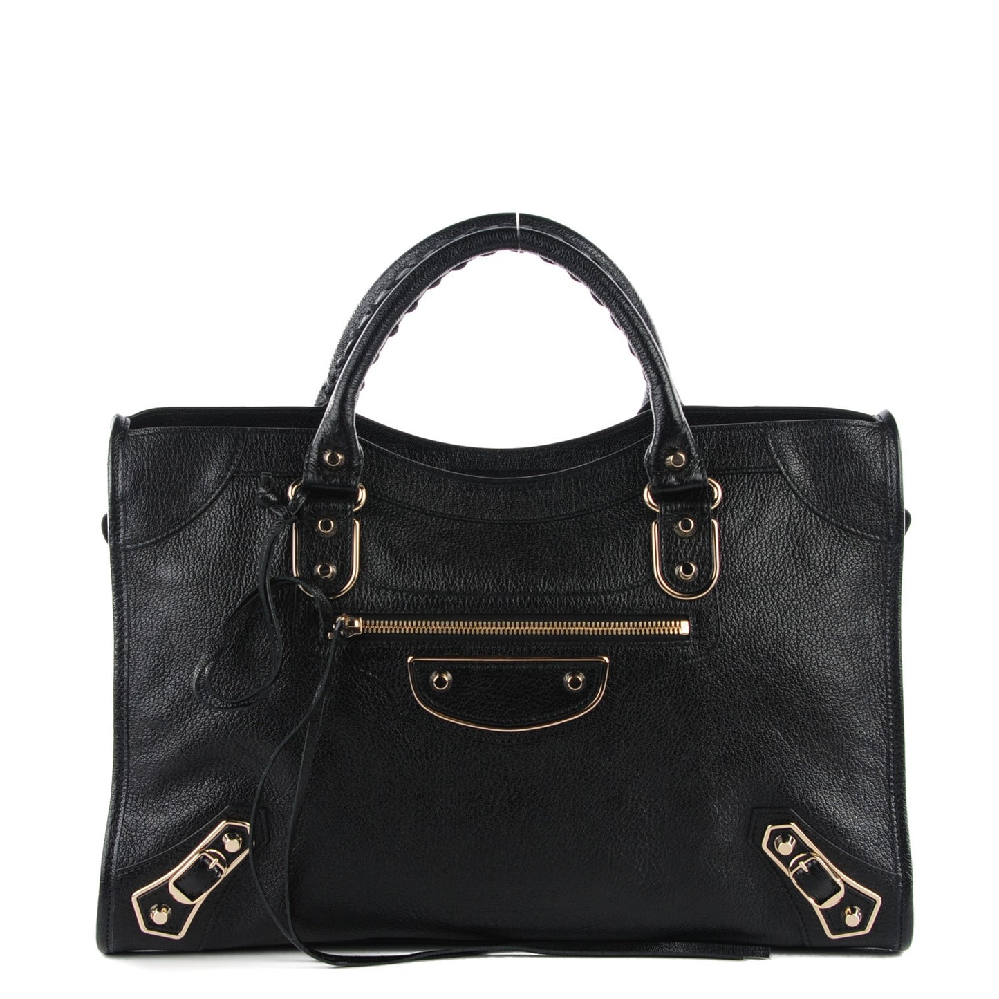 Chevre Gold Metallic Edge Hardware City Black