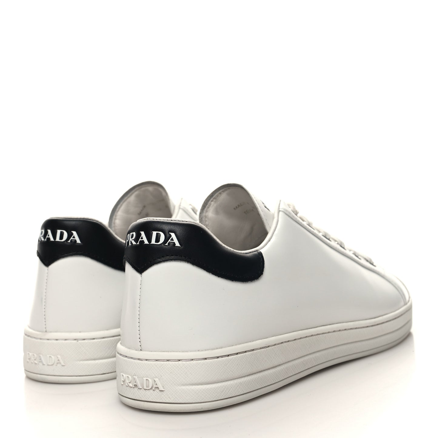 Vitello Plume Logo Low Top Sneakers 41 White Black