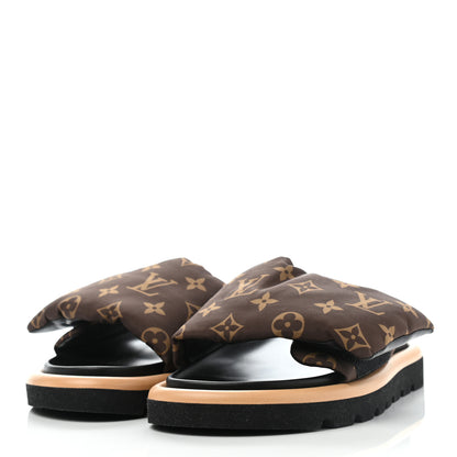 Louis Vuitton Nylon Monogram Pool Pillow Comfort Mule 35 Cacao Brown 3 of 6