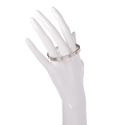 Cartier 18K White Gold LOVE Bracelet 16 2 of 5