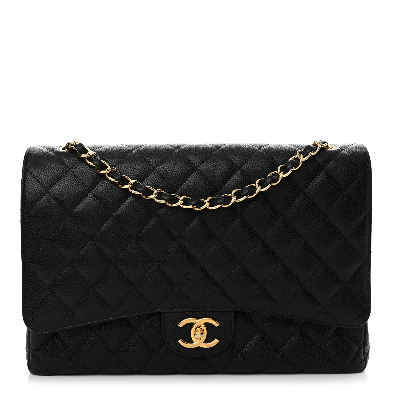 Chanel Caviar Quilted Maxi Double Flap Black 1 of 14