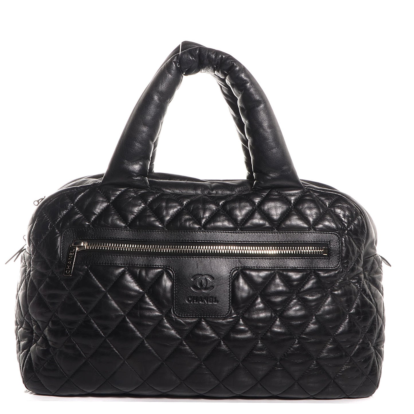 Lambskin Coco Cocoon Bowler Black