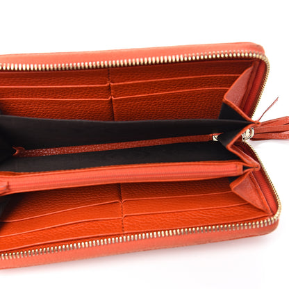 Gucci Pebbled Calfskin Soho Zip Around Wallet Sun Orange 4 of 11