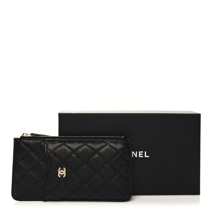 Chanel Caviar Quilted Classic Flat Wallet Pouch Black 10 of 10