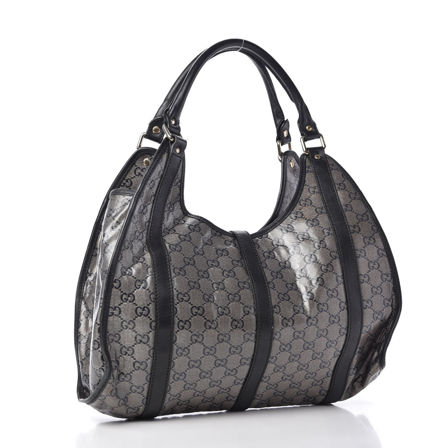 Crystal Monogram Medium Joy Shoulder Bag Black
