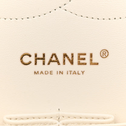 Chanel Caviar Quilted Jumbo Double Flap White 6 of 11