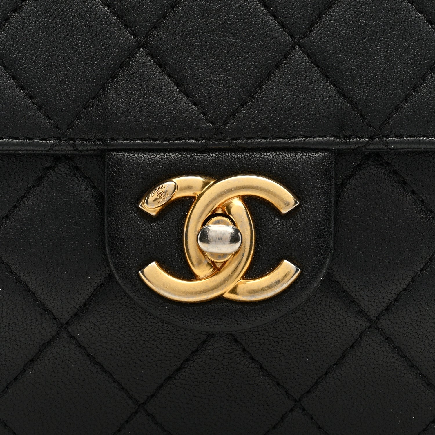 Chanel Goatskin Quilted Chic Pearls Flap Black 8 of 12