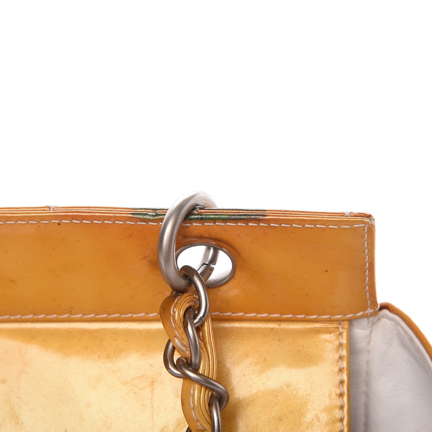 Chanel Patent Quilted Petit Timeless Tote PTT Yellow 12 of 39