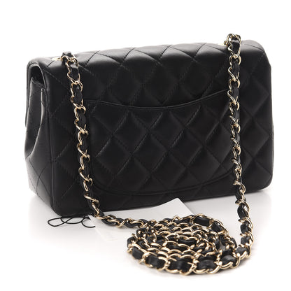 Chanel Lambskin Quilted Mini Rectangular Flap Black 3 of 11