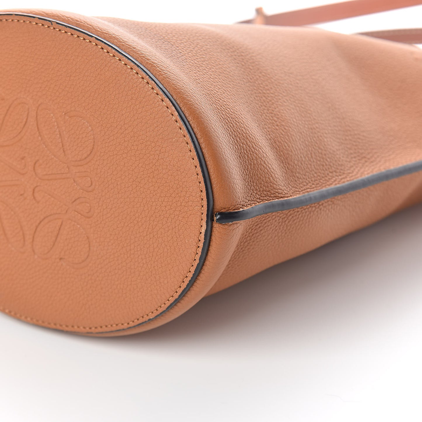 Calfskin Gate Bucket Bag Light Caramel