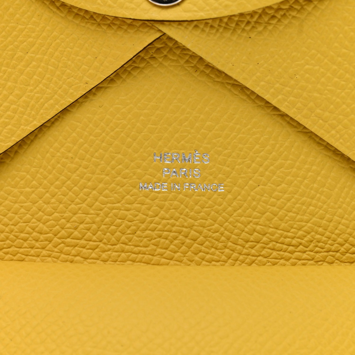 Hermes Epsom Calvi Duo Card Case Jaune De Naples 6 of 7