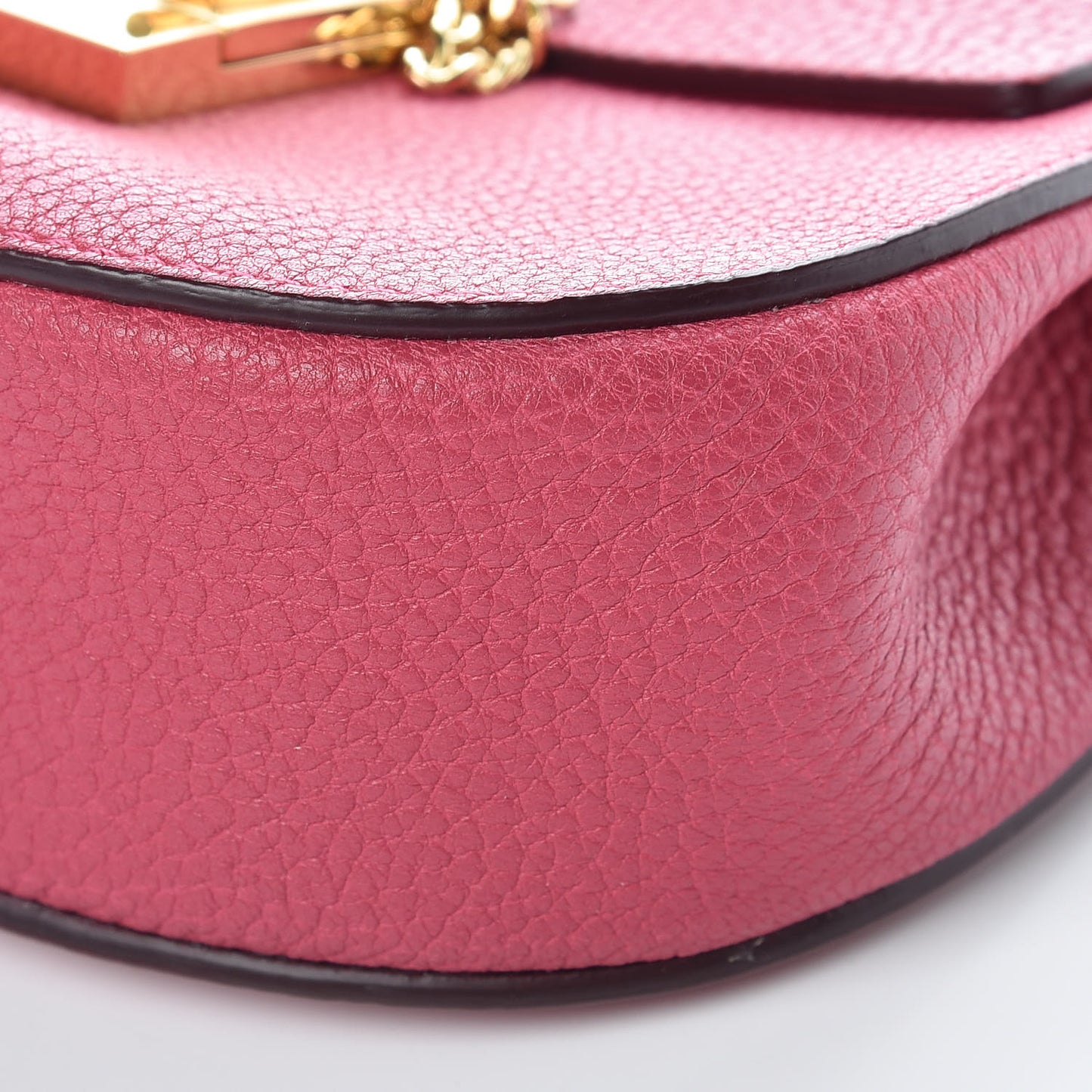 Grained Lambskin Mini Drew Shoulder Bag Dreamy Pink