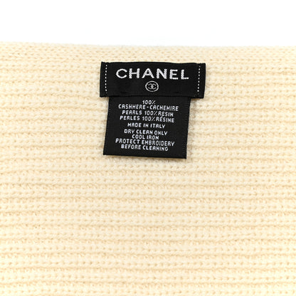 Chanel Cashmere Signature Stole Ivory 4 of 4