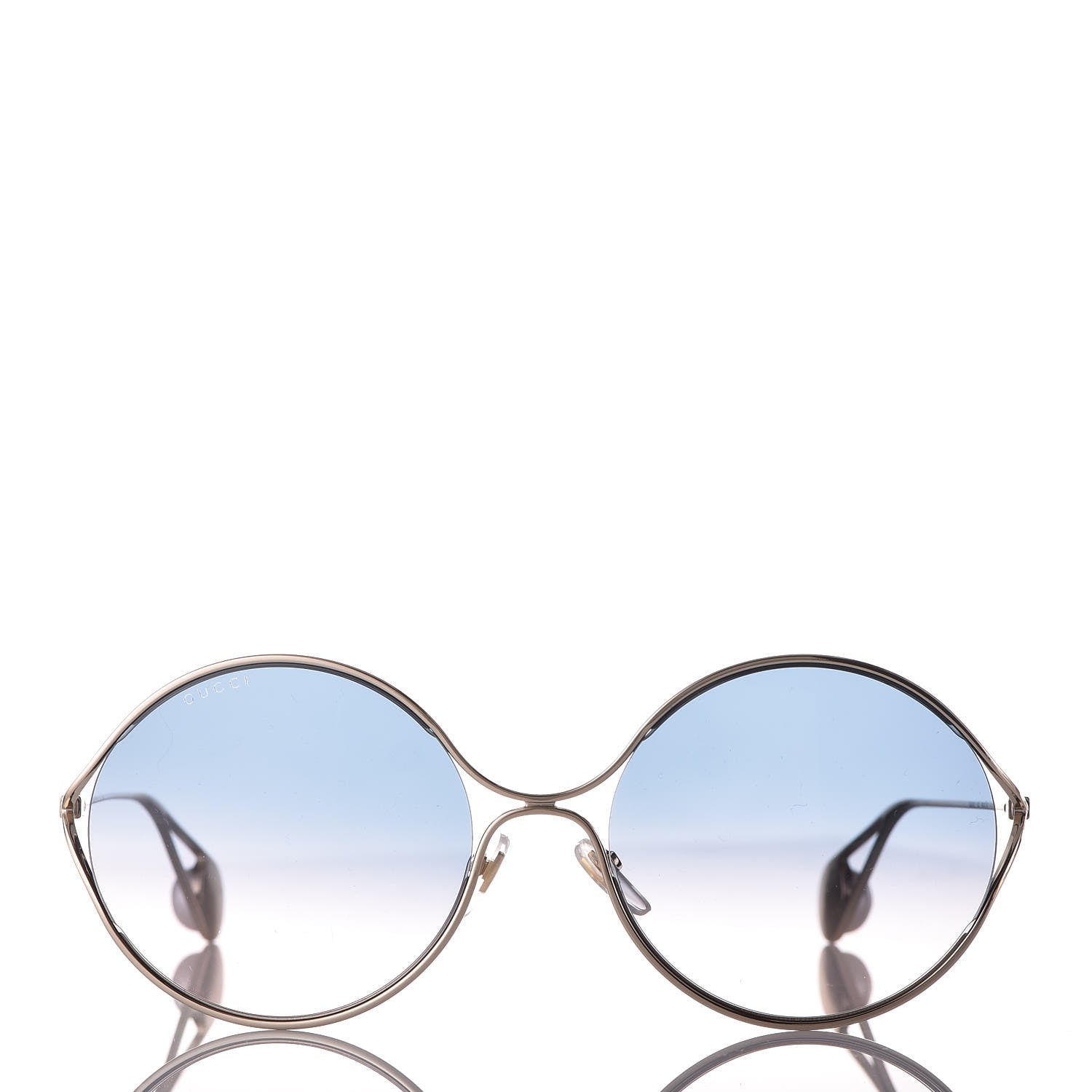 Gucci Round Pearl Tip Sunglasses GG0253S Gold 2 of 8