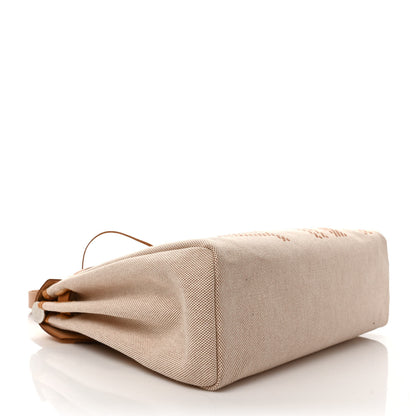 Hermes Vache Hunter Toile H Brides de Gala Herbag Zip Retourne 31 PM Natural 4 of 10