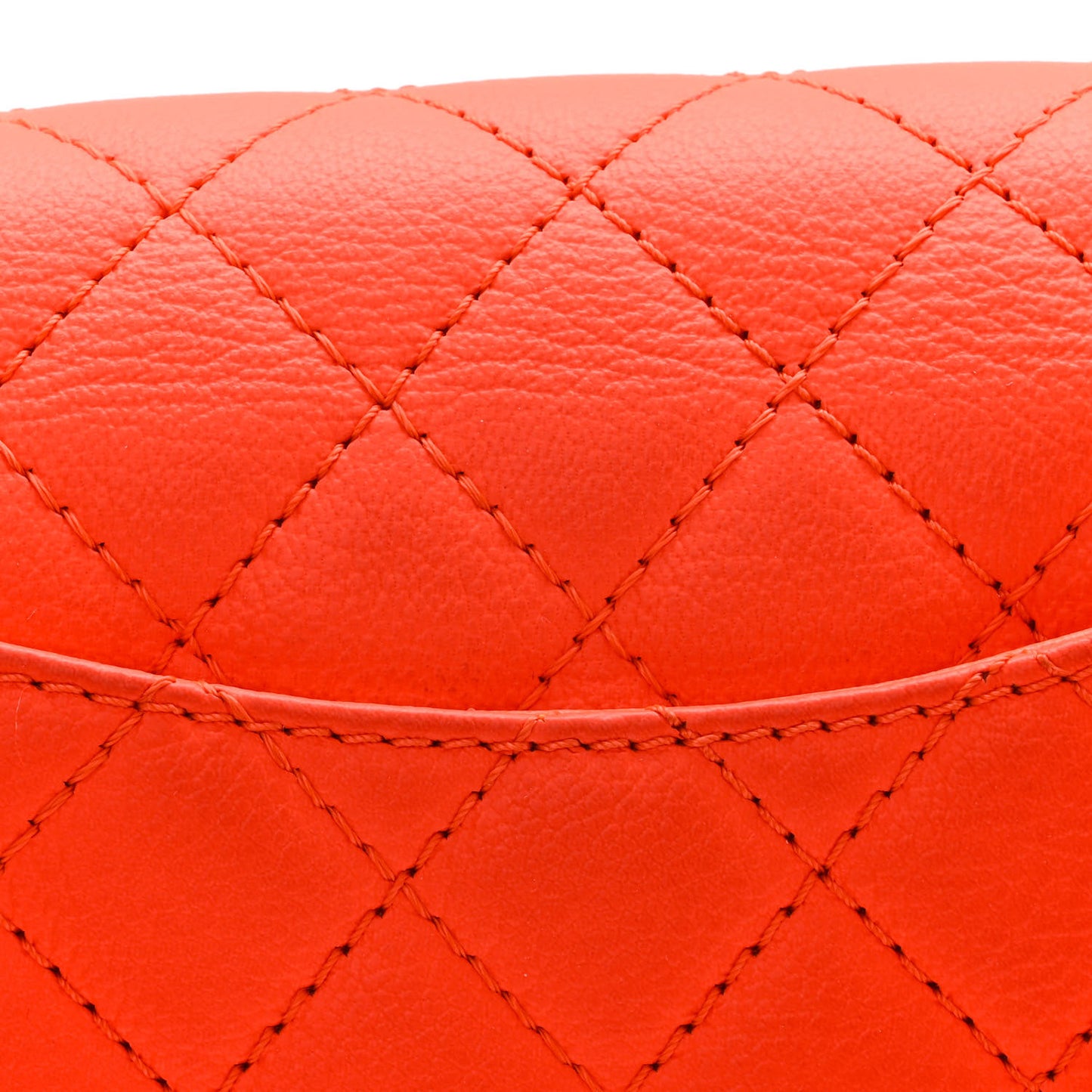 Goatskin Quilted 2.55 Reissue Mini Flap Orange